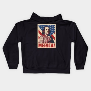 Benjamin Franklin Pop Art Style Kids Hoodie